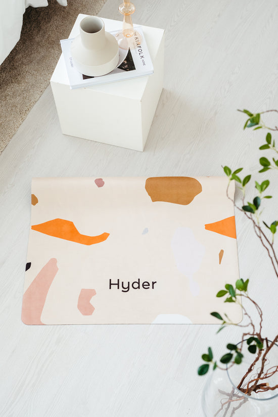 Abstract Suede Travel Mat