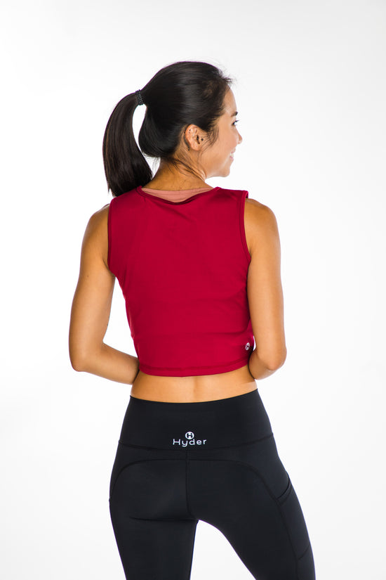 Claret Crop Top